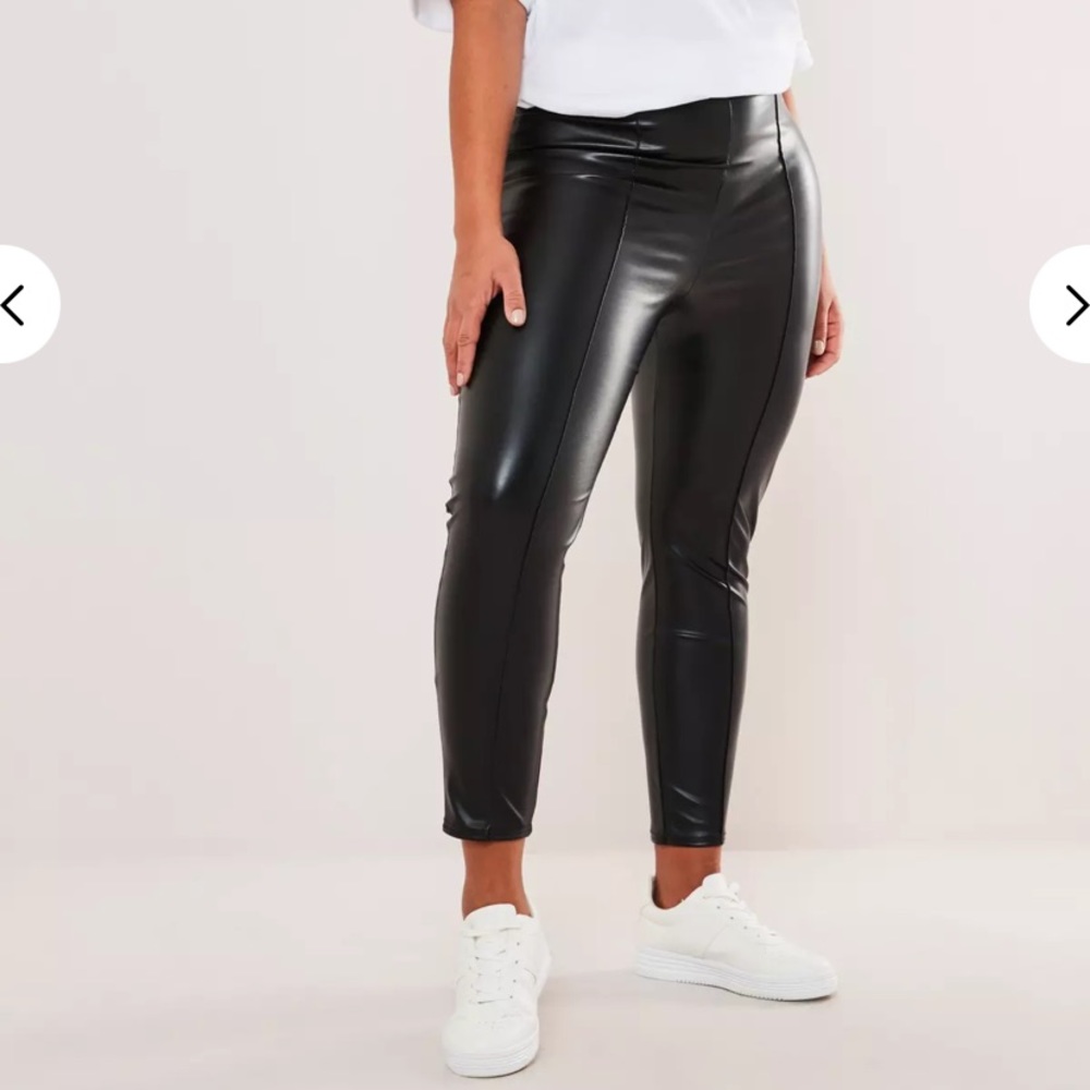 Missguided plus size leather leggings